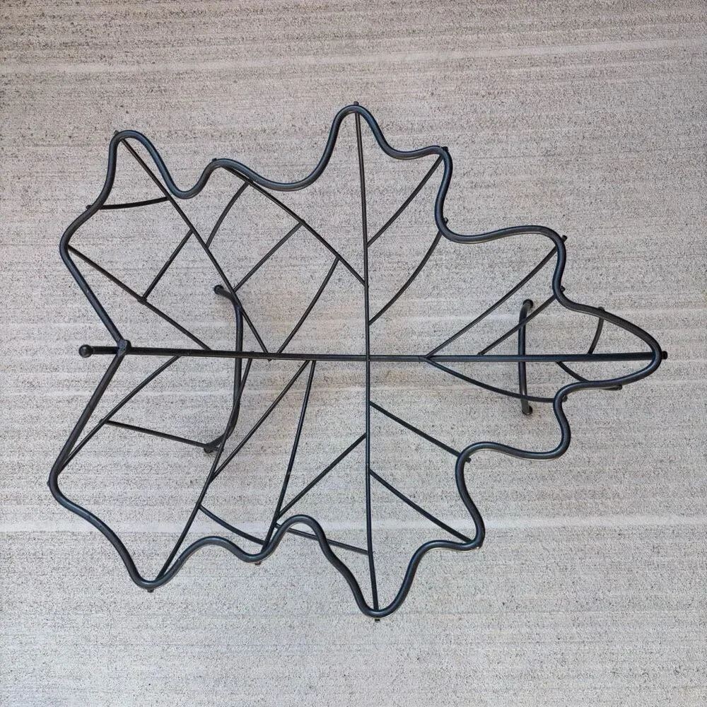 Metal Leaf Shaped Fruit Basket 18” x 15”